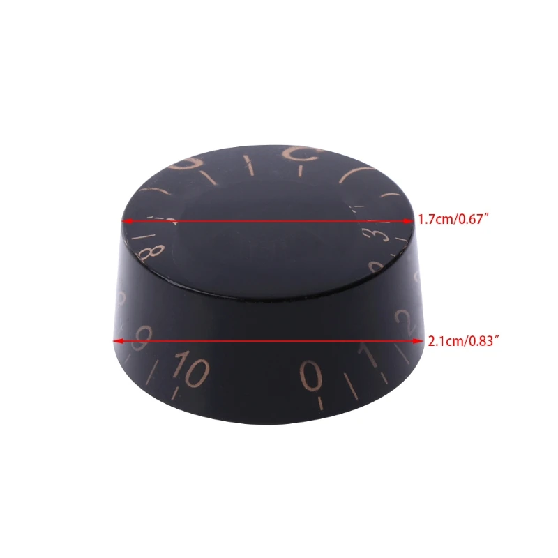 

1pc Knob Button Electric Guitar Tone Volume Control For LP Guitar Parts Black Gold