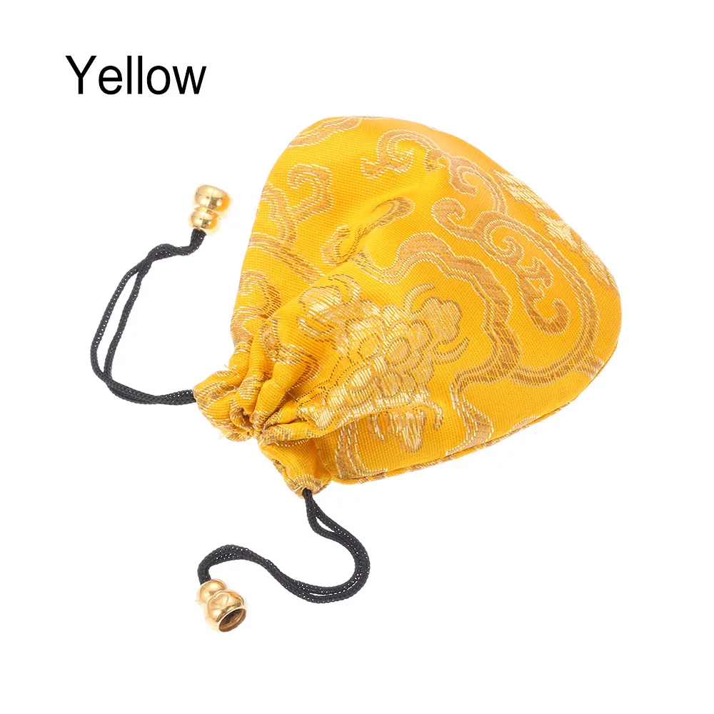 1 шт. креативное Саше благоприятное облако хранения Drawstring счастливая сумка мешочек из шелка для украшений вышивка сумки свадебный подарок - Цвет: yellow