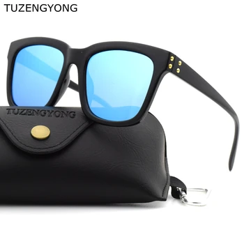 

New Men Polarized Sunglasses Women Luxury Brand Designer Classic Sun glasses Female Square Rivet Glasses UV400 Eyewear with box