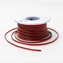 CBAZY 26AWG 2pin Красный Черный провод Hardwire 26ga Hook up провод кабель-удлинитель 2 провода 300 в 15 метров/49,2 фута