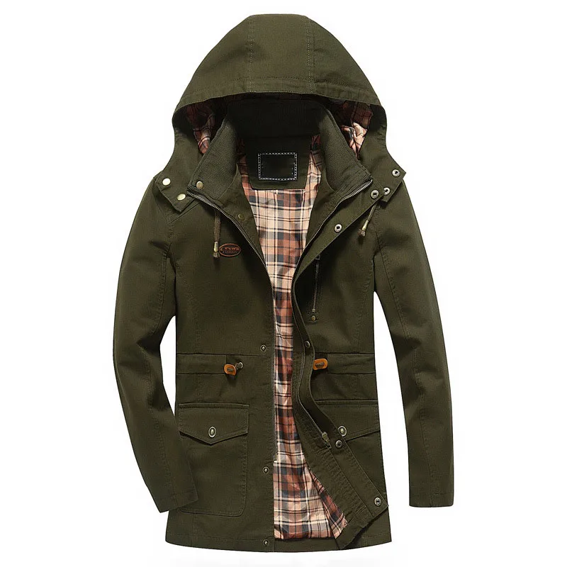 Для зимняя ветровка Mens Jackets And Coats классический однотонный дизайн плюс Азиатский размер M-5XL