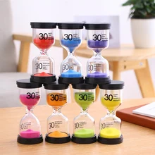 1/3/5/10/30mintues plastic hourglass Colorful sand hourglass toothbrush timer shower timer gift for kids birthday present