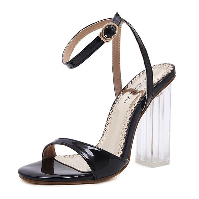 black heels with wide heel