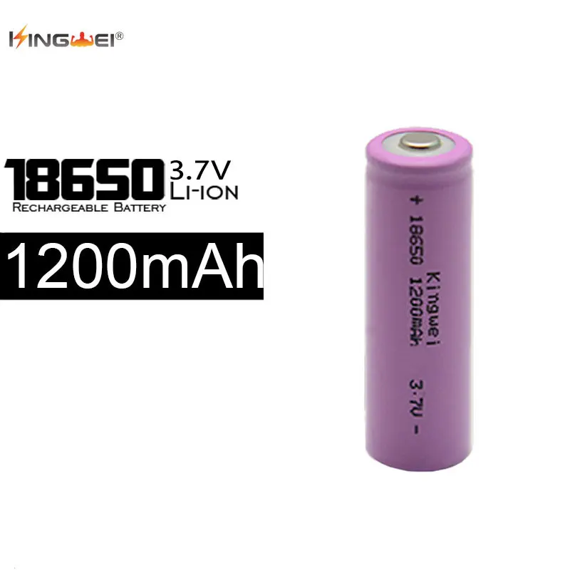 2 шт. kingwei 18650 батареи 3,7 V 1200 mAh 18650 литий-ионный аккумулятор Перезаряжаемые BRC+ 1x18650 Двойной Зарядное устройство для фонарик