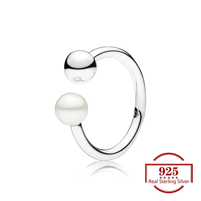 

925 Sterling Silver Round Opening Creative Ring for Trendy Jewelry Original Ring Women Jewelry Wedding Party 2019 Hot Lover Gift