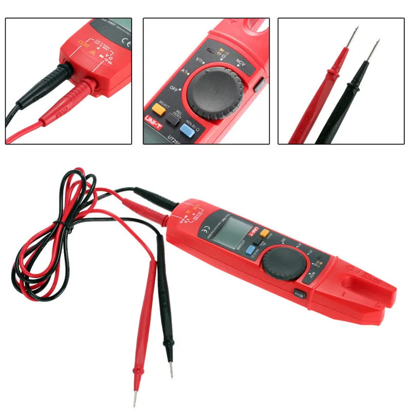 

UNI-T UT256B Digital True RMS Fork Auto Multimeter 200A AC DC Current Clamp Meters NCV Tester Voltmeter Ohm Cap Auto Range More