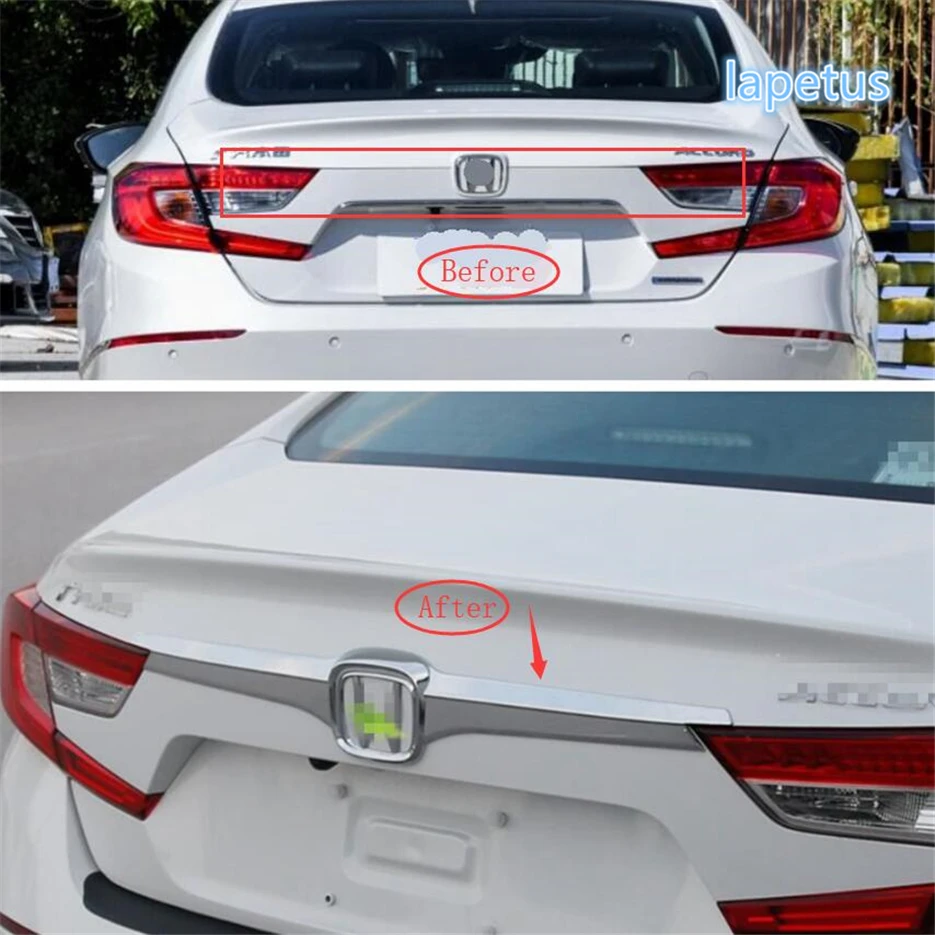 

Lapetus Upper Trunk Tail Rear Door Tailgate Strip Molding Plate Decoration Bezel Cover Trim Fit For Honda Accord 10th 2018 2019