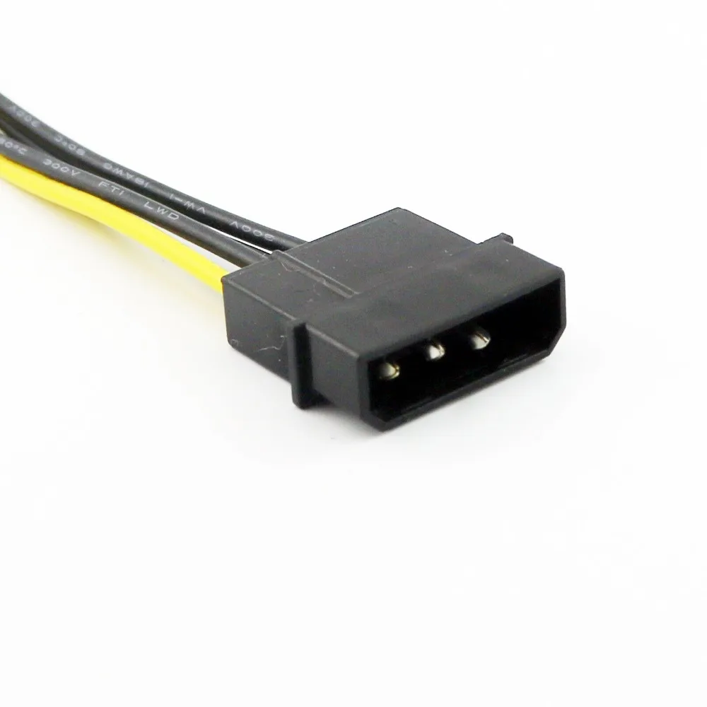5x4 Pin Molex Male Plug to 6 PCI Express Female PCIE видео адаптер питания кабель шнур черный 20