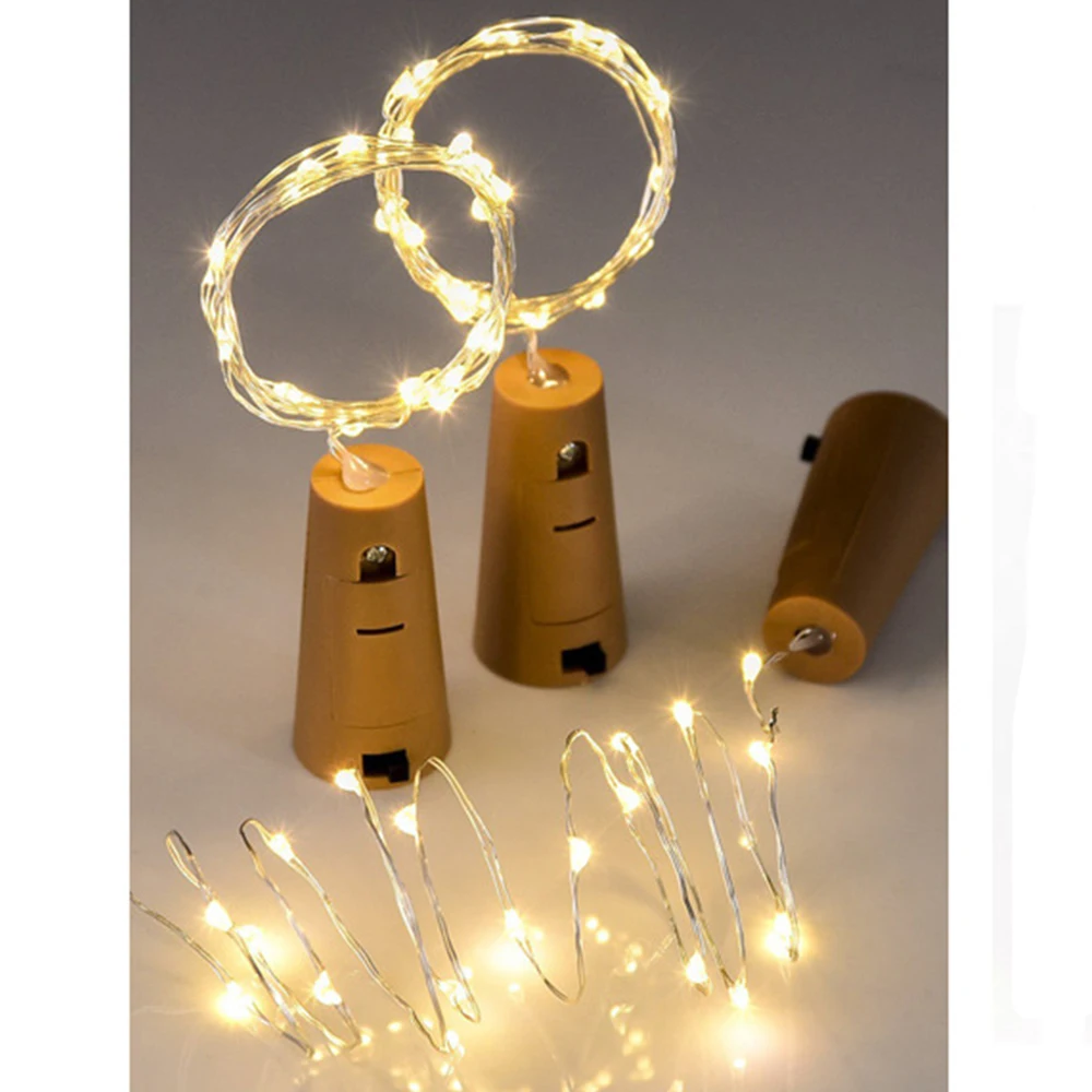 2017 Лидер продаж 20 светодио дный LED Chic Корк в форме ночь звездное свет бутылки вина лампы для Рождественский Декор Прохладный