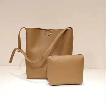 

Fashion all-match bucket bag simple style pu leather one shoulder women's handbags female bag T-5984R