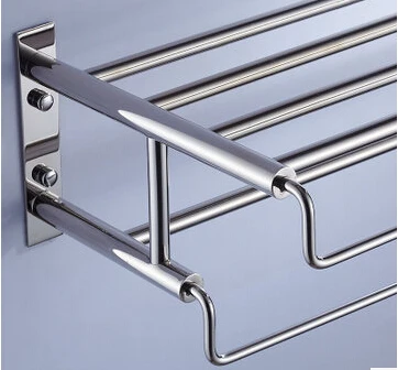 The bathroom toilet bath towel rack shelf stainless steel towel rack
