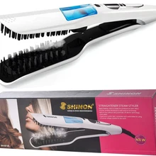 Цифровой испаритель быстро нагреваемый керамический утюжок для волос расческа для волос бигуди гладкая вода увлажняющий выпрямитель для волос без вреда