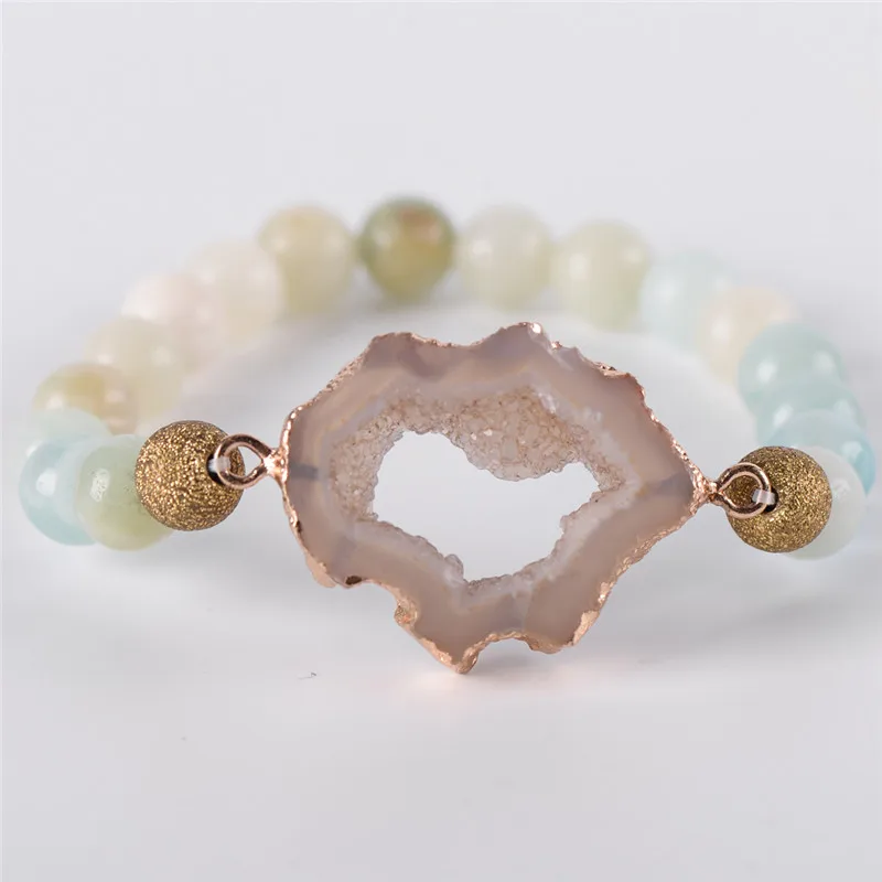 Exclusive Fashion Natural Stone Bracelets Round Beaded Stretch Bangles Bracelet Christmas Gift Drop shipping | Украшения и
