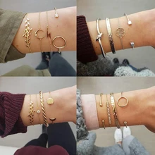 XIYANIKE 30 стильный браслет в стиле бохо геометрический сердце ракушка Звезда Луна лук карта Хрустальный браслет из бисера для женщин Шарм вечерние ювелирные изделия для пляжа