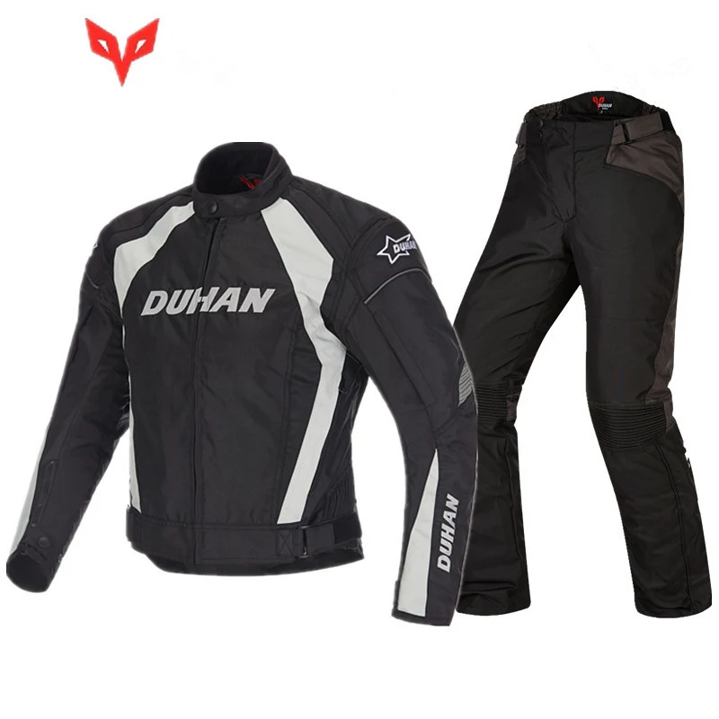 

One set Dunham Motorcycle Four seasons Racing jackets Pants Motorbike Rally clothes/Drop resistance clothing