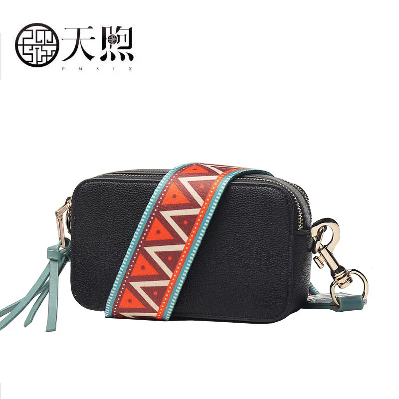 

PMSIX 2019 New women genuine Leather bag fashion handbags women famous brands Embossing bag women leather shoulder crossbody bag