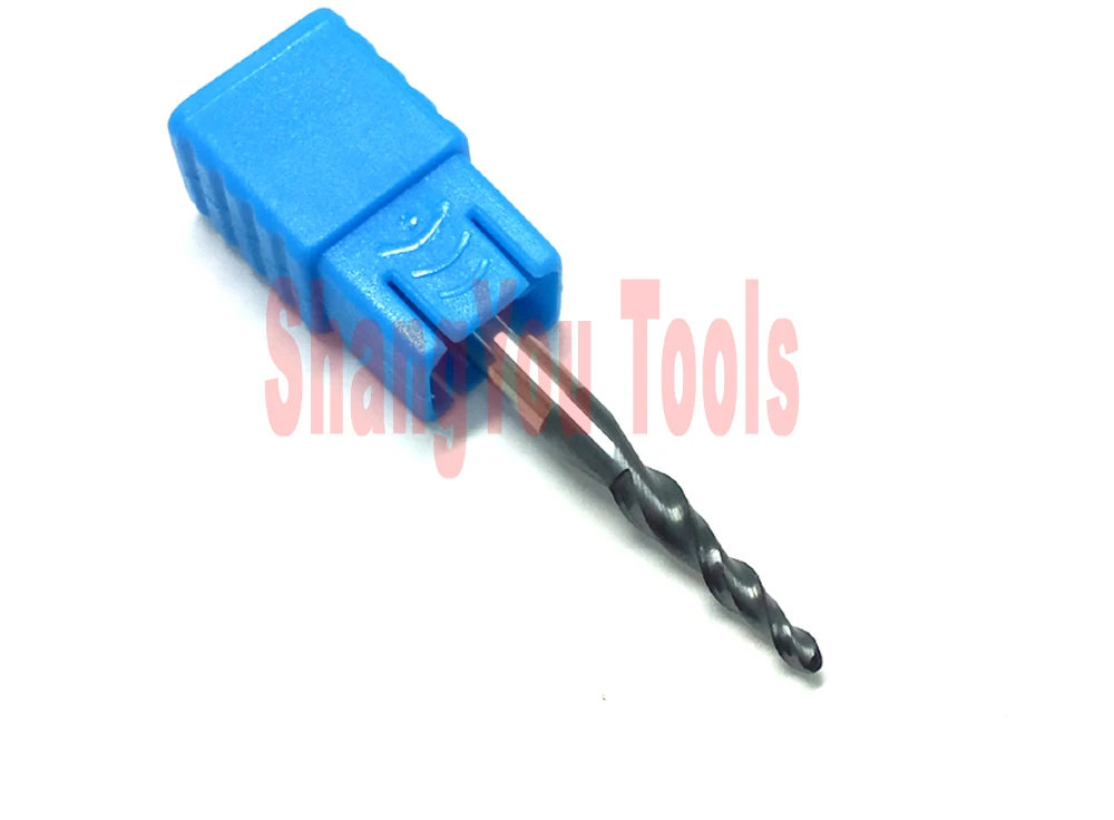 

2PCS R1.0*D4*15*50L*2F HRC55 Tungsten solid carbide Coated Tapered Ball Nose End Mills taper and cone endmills