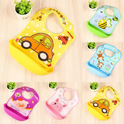 2019 New Toddler Baby Boy Girl Detachable Bibs Silicone Feeding Crumb Catcher Wipeable Waterproof Cartoon Burp Cloths | Детская одежда