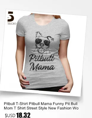 Футболка Pitbull Mama Funny Pit Bull Mom, футболка в уличном стиле, Новая модная женская футболка с коротким рукавом, женская футболка