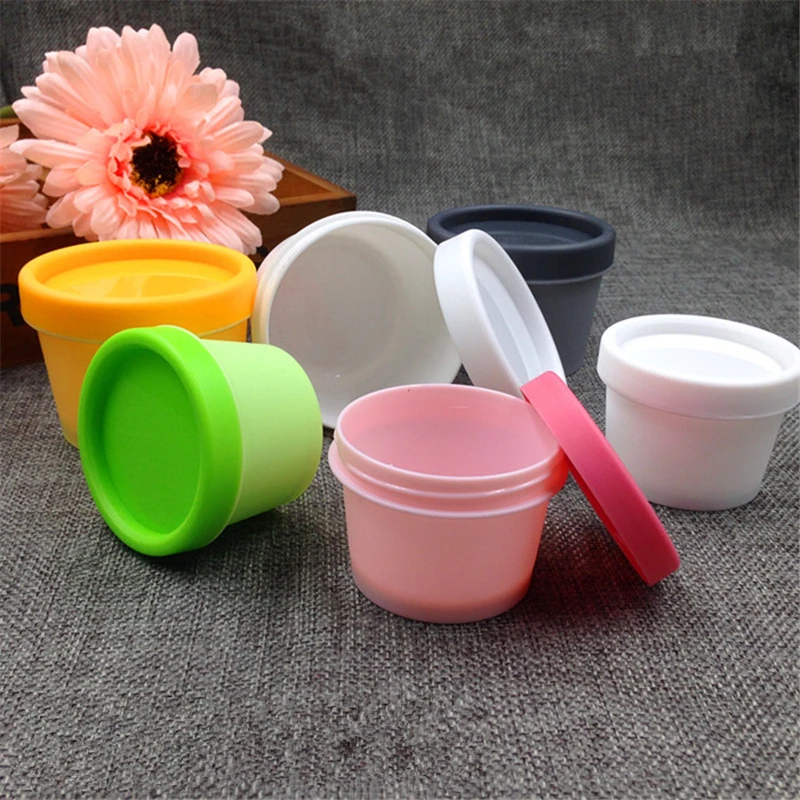 100g Plastic Jar Cosmetic Cream Containers Empty Bowls Refillable Spice Packaging Bottles Free