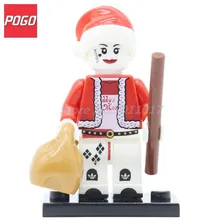 POGO Christmas Figures Harley Quinn Bricks Action Building Blocks Legoedly Model Single Sale Assemble Toys Birthday