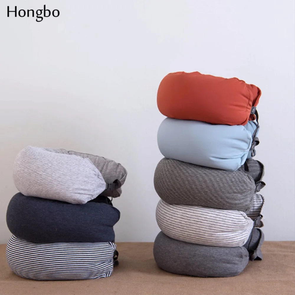 Hongbo 1 Pcs Knitted Cotton Travel Pillow Neck Pillows Sleeping Cushion