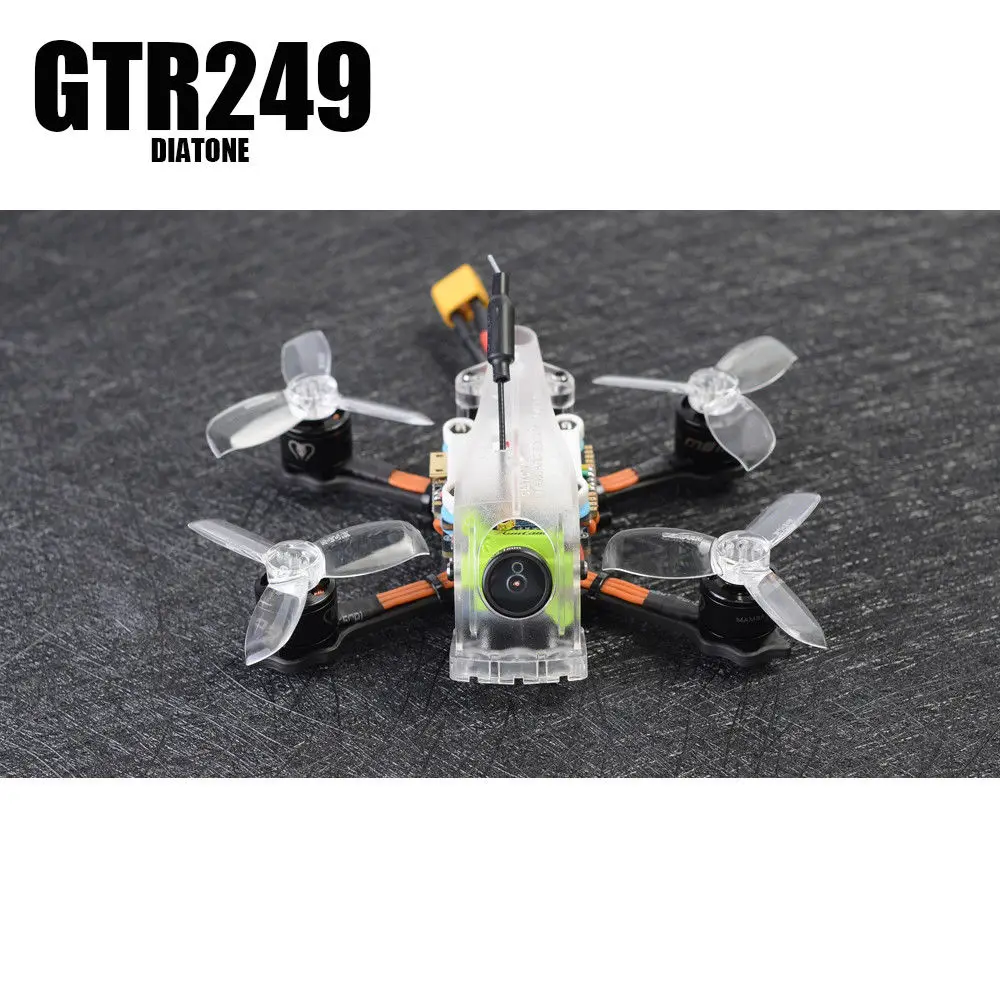 

Diatone 2019 GT-Rabbit R249 (R90) 2 Inch 3-4S FPV Racing Drone PNP F4 8K OSD 20A Blheli_S ESC Runcam Camera