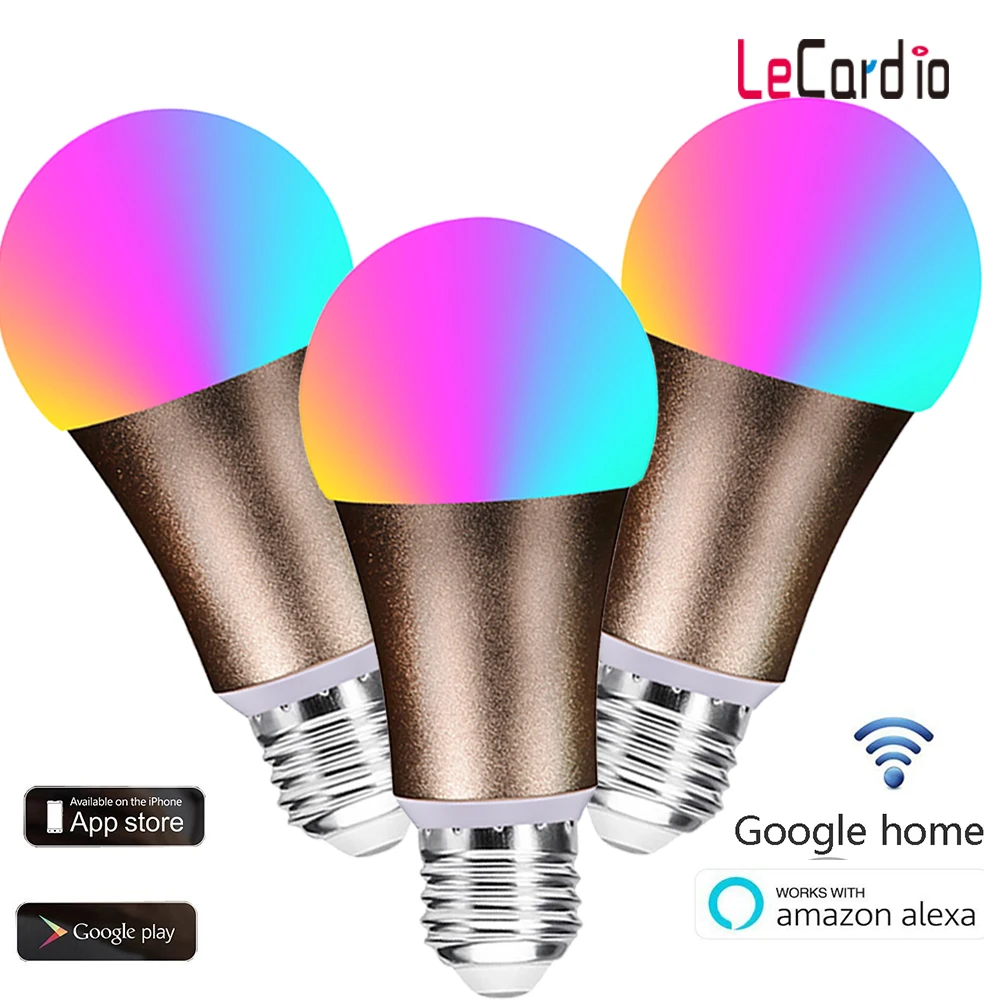 3pcs Smart WiFi Light Bulb led lamp 7W RGB Magic Light Bulb E27
