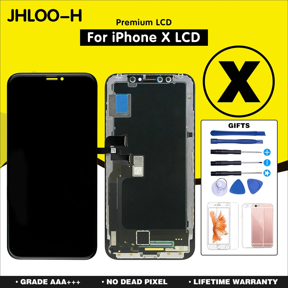 

3PCS/LOT AAA+++ OLED For iPhone X XR XS MAX Screen LCD Technology Assembly No Dead Pixel Replacement Display