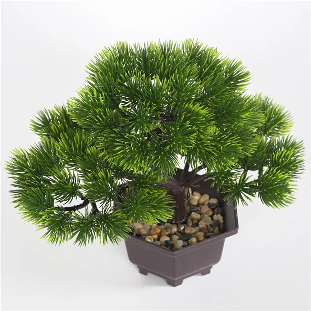 

Artificial Pine Pot Plant Welcoming Pine Bonsai Simulation Decorative Flowers &Wreaths Artificial Flowers Fake Green Pot Plants