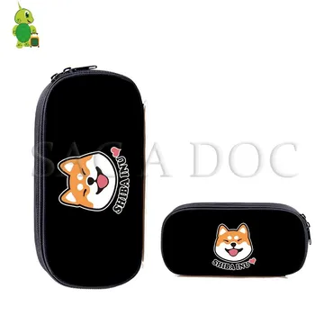 

Inu Shiba Cartoon Cosmetic Bag Pencil Case Kids Stationery School Supplies Storage Pen Bags Boys Girls Kawaii Makeup Bag