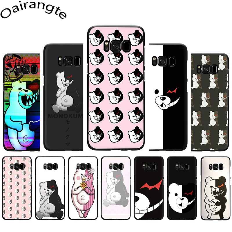 Danganronpa Monokuma мягкий чехол для телефона с изображением цветов Samsung S6 S7 край S8 S9 10