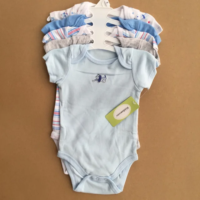 Распродажа, 5 шт./лот, повседневная одежда унисекс с короткими рукавами для маленьких девочек хлопковая одежда для новорожденных мальчиков от 0 до 12 месяцев комбинезон с рисунком