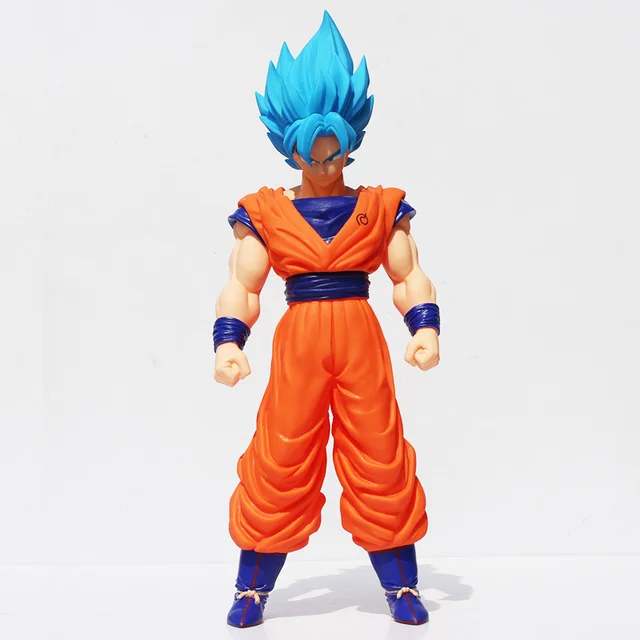 36cm Dragon ball Z Super Saiyan Son Goku Blue Hair PVC Action Figure