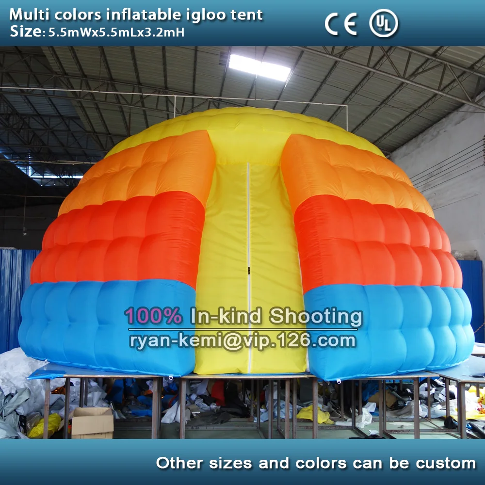 multi color inflatable igloo tent small inflatable dome tent inflatable events party tent inflatable exhibition tent with blower