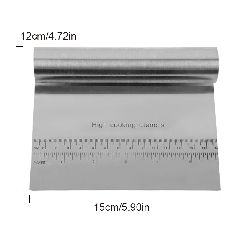 Нержавеющая Сталь Торт помадка для пиццы тесто скребок со шкалой резак выпечки лопатки для теста приспособления для выпечки Торт украшения инструменты