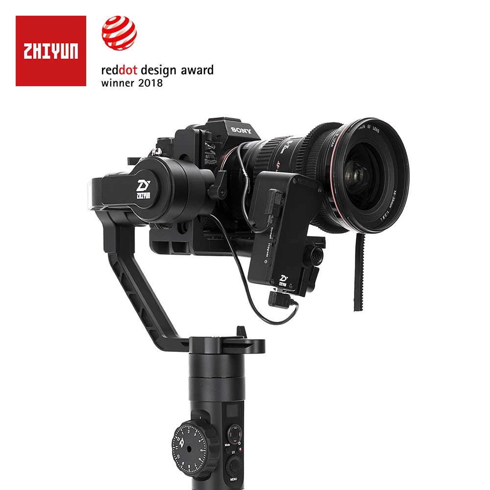 Zhiyun Crane 2 с сервоприводом для непрерывного изменения фокусировки камеры 3-осевой портативный монопод с шарнирным замком Камера стабилизатор для всех моделей беззеркальная камера DSLR