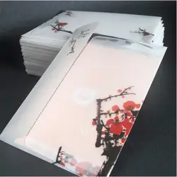 5 шт. цветок сливы Wintersweet картина ОТКРЫТКА размер полупрозрачная бумага материал Китай искусственный пергаментной бумагой конверт