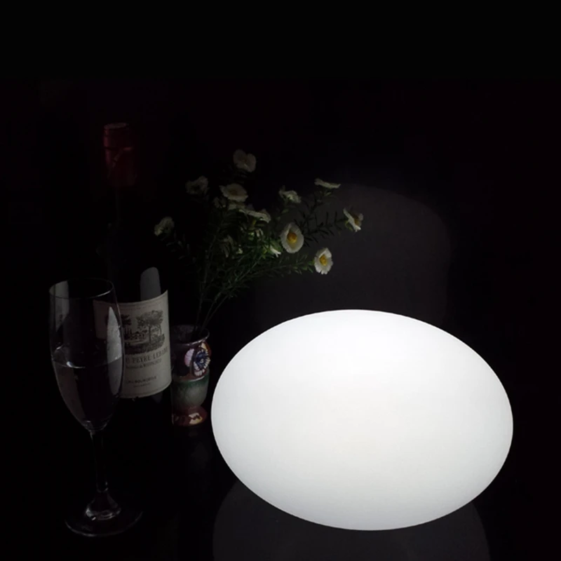 D27 * H17cm светодиодный камень круглый шар для домашнего декора светодиодный Ночные огни с 16 изменение цвета и пульт дистанционного