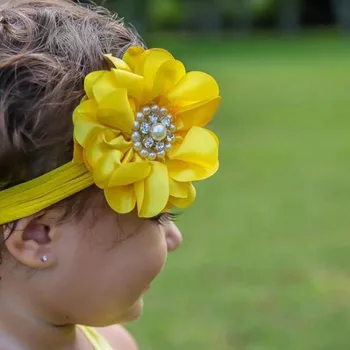 

Cute Baby Girls Pearl Floral Design Headband Headwear Apparel Photography Prop Party Gift