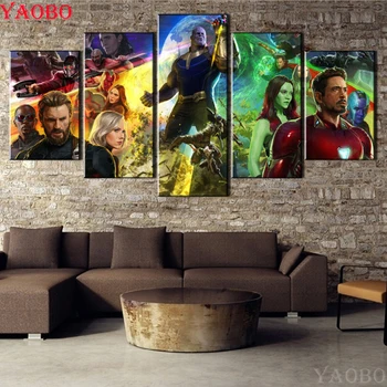 

5pcs diy full drill square/round diamond painting Avengers Infinity War Science Fiction Movie embroidery diamond mazayka