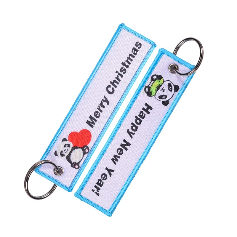 Fashion Christmas Gift Keychain  Lovely Panda Key Chain Motorcycles and Cars FashionableWoven Key Fobs Jewelry for Biker Lovers (3)1