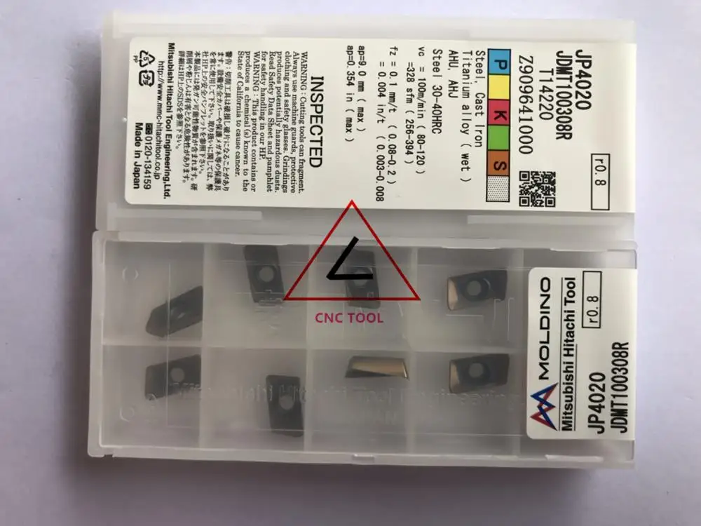 

JDMT100308R JP4020 10pcs Hitachi high cutting performance CNC indexable inserts
