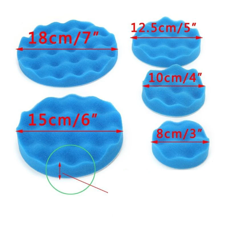 " 5" " 7" Вафельная губка, буферная полировальная машина, полировальные подушечки, набор для полировки пены 11 шт