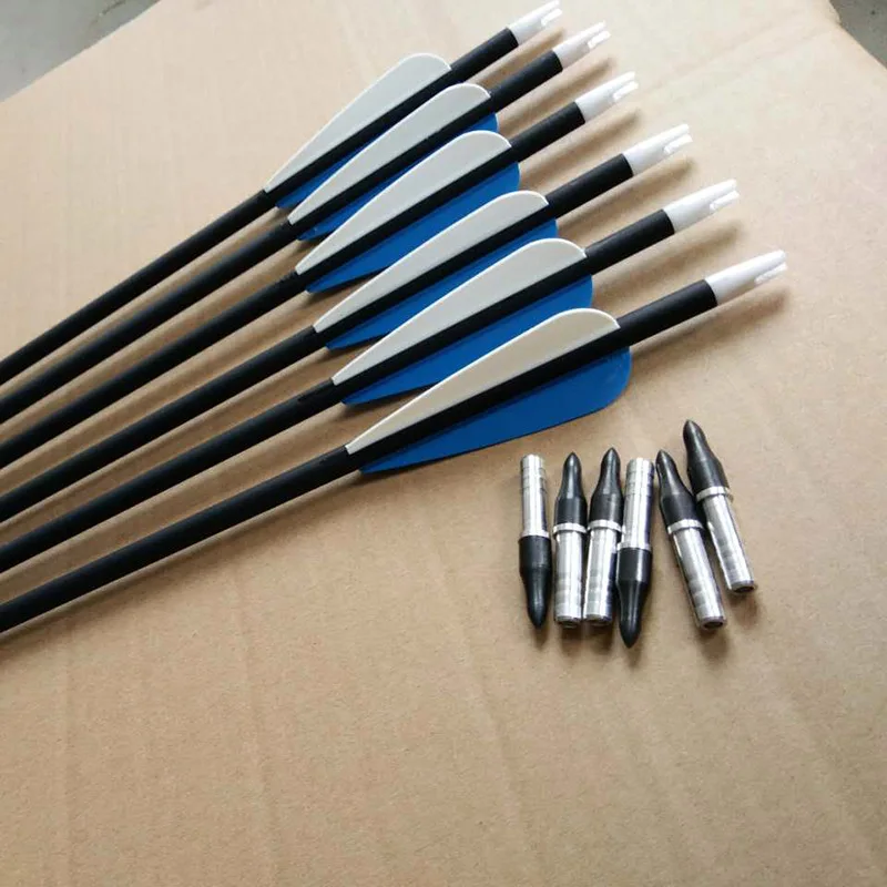 12PK The traditional bow carbon arrow carbon mixed recurve screw head