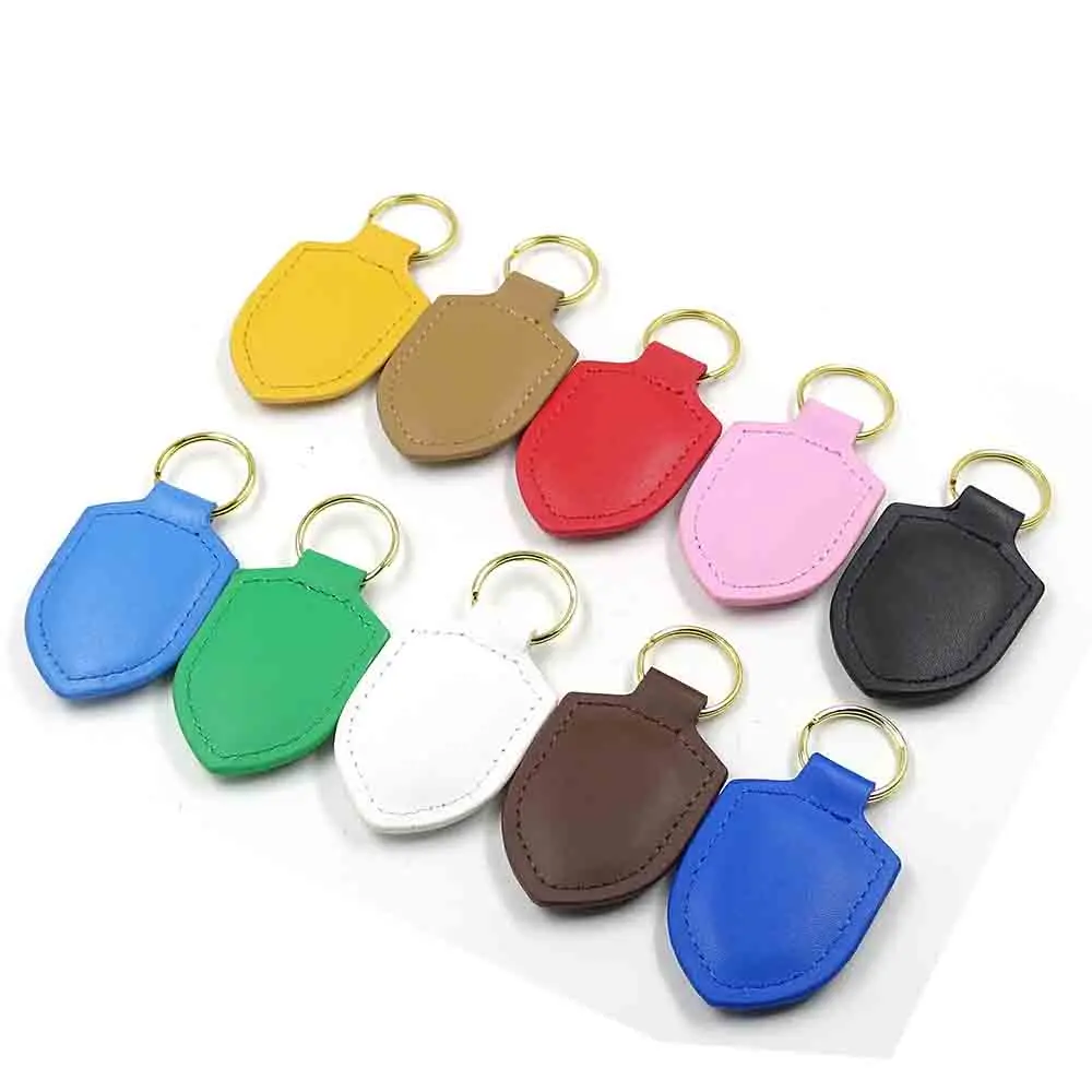 

Metal Colored Crest Leather Keyring Keychain Key Fob For Porsche Macan S Turbo Cayenne Panamera S 911 718 918 GT2