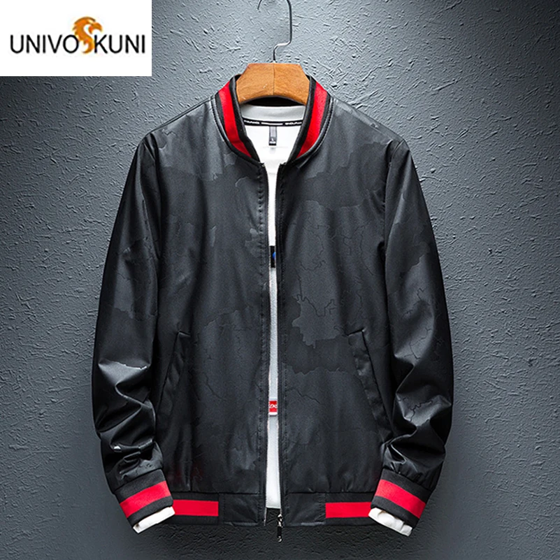 

UNIVOS KUNI 2019 Men‘s Jacket Men's Leather PU Coat Fashion Casual Outwear for Man Male Big Size 5XL Q6006