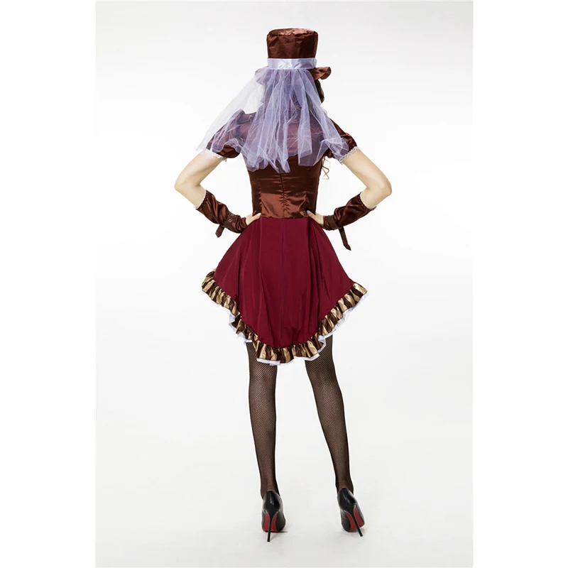 Female Pirate Costume Adult Steampunk Womens Pirate Clothes Corsair Cosplay Vampire Dress Cowboy Cowgirl Halloween Party Costume (3)