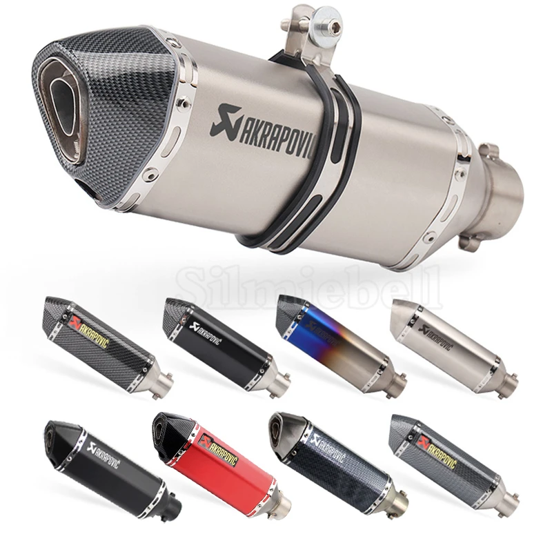 

Universal Motorcycle Akrapovic Exhaust Pipe Muffler Escape F800r r1 trk502 gsxr750 msx125 cb650f z750 z900 z1000 pcx125 tmax 530