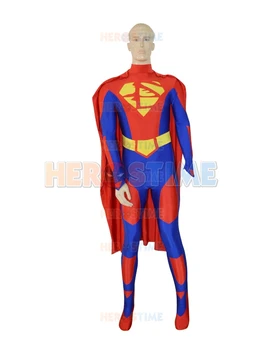 

Royal Blue & Red New Supa Lucha Custom Lycra Spandex Superhero Costume Free Shipping